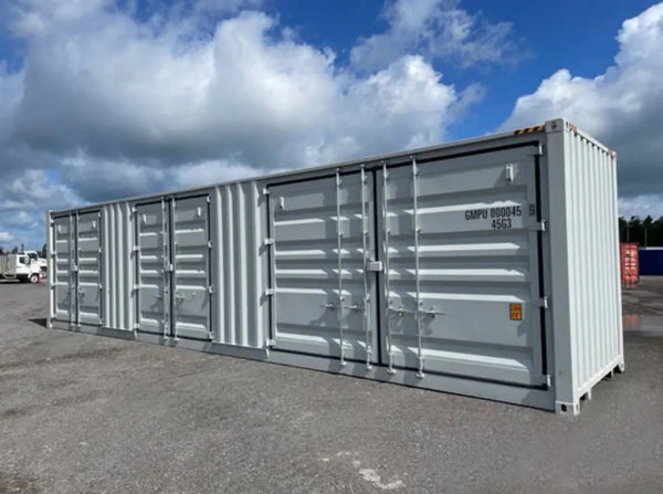 CONTENEDOR MARITIMO DE 40 PIES CON 3 PUERTAS LATERALES